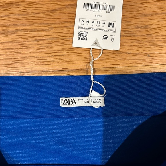 Zara Electric Blue Mini Pencil Skirt - Picture 2 of 5
